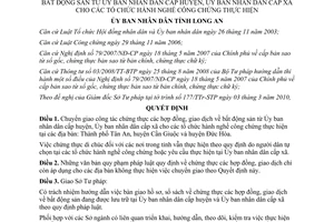 Quyết định 10/2010/QĐ-UBND chuyển giao công tác chứng thực hợp đồng, giao dịch