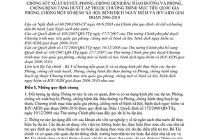 Thông tư liên tịch 36/2010/TTLT-BTC-BYT hướng dẫn quản lý sử dụng kinh phí các dự án phòng, chống sốt xuất huyết; phòng, chống bệnh đái đường