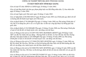 Quyết định 05/2010/QĐ-UBND sửa đổi Quyết định 68/2005/QĐ-UBND Hậu Giang