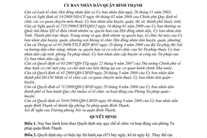 Quyết định 04/2010/QĐ-UBND Quy chế tổ chức hoạt động phòng Tư pháp quận Bình Thạnh