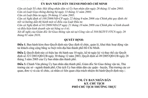 Quyết định 16/2010/QĐ-UBND tổ chức, quản lý, khai thác hoạt động vận tải khách công cộng bằng xe buýt trên địa bàn thành phố Hồ Chí minh