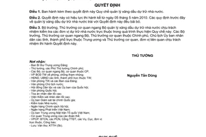 Quyết định 31/2010/QĐ-TTg Quy chế quản lý xăng dầu dự trữ nhà nước