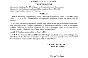 Decree No. 26/2010/ND-CP amending, supplementing clause 2 article 8