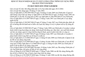 Quyết định 07/2010/QĐ-UBND sửa đổi Quyết định 01/2009/QĐ-UBND