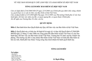 Quyết định 537/QĐ-BHXH Quy chế làm việc Bảo hiểm xã hội Việt Nam
