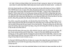 Chỉ thị 09/CT-UBND năm 2010 quy hoạch trật tự xây dựng đất đai môi trường Huế