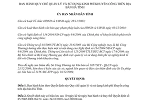 Quyết định 08/2010/QĐ-UBND Quy chế quản lý sử dụng kinh phí khuyến công Hà Tĩnh