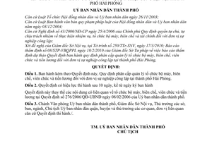 Quyết định 453/2010/QĐ-UBND phân cấp quản lý tổ chức bộ máy