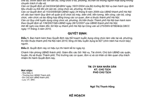 Quyết định 1394/QĐ-UBND Kế hoạch tuyển dụng công chức xã, phường, thị trấn thành phố Hà Nội