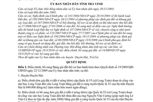 Quyết định 485/QĐ-UBND điều chỉnh bảng giá đất