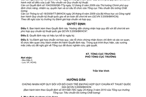 Quyết định 401/QĐ-TĐC Hướng dẫn chứng nhận hợp quy đồ chơi trẻ em