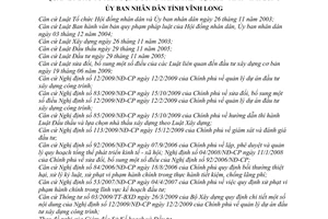 Quyết định 13/2010/QĐ-UBND  trình tự, thời gian lập thủ tục phân cấp quản lý đầu tư xây dựng công trình trên địa bàn tỉnh Vĩnh Long