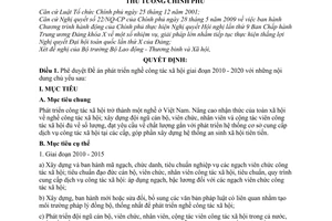 Quyết định 32/2010/QĐ-TTg phê duyệt Đề án phát triển nghề công tác xã hội giai đoạn 2010 - 2020
