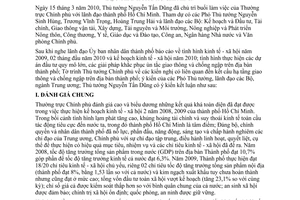 Thông báo 90/TB-VPCP  kết luận  Thủ tướng Nguyễn Tấn Dũng lãnh đạo thành phố Hồ Chí Minh