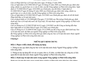 Thông tư 16/2010/TT-BNNPTNT công tác bảo vệ bí mật nhà nước Ngành Nông nghiệp Phát triển nông thôn