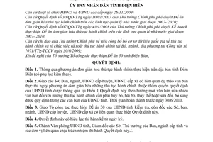 Quyết định 323/QĐ-UBND thông qua phương án đơn giản hóa thủ tục hành chính