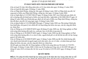 Quyết định 18/2010/QĐ-UBND thí điểm thành lập lực lượng quản lý đê nhân dân tại các phường trọng điểm thường xuyên bị ảnh hưởng triều cường