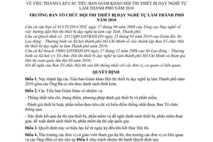 Quyết định 2945/QĐ-LĐTBXH-DN thành lập các Tiểu ban Giám khảo Hội thi