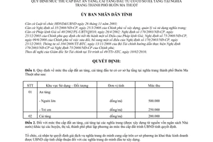 Quyết định 07/2010/QĐ-UBND về quy định mức thu cấp đất an táng, cải táng đầu tư