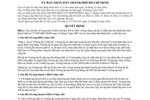 Quyết định 20/2010/QĐ-UBND sửa đổi Quyết định 71/2007/QĐ-UBND Quy chế tổ chức hoạt động  ấp, tổ nhân dân