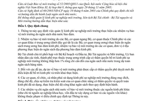 Thông tư liên tịch 45/2010/TTLT-BTC-BTNMT hướng dẫn quản lý kinh phí sự nghiệp môi trường