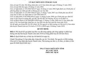 Quyết định 07/2010/QĐ-UBND phân loại khu vực đất nông nghiệp, phi nông nghiệp