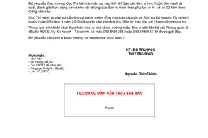 Công văn 86/BTP-KHTC  khảo sát, đánh giá tình hình đầu tư xây dựng hệ thống trụ sở  kho vật chứng cơ quan thi hành án dân sự địa phương