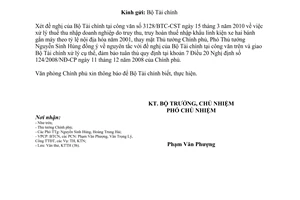 Công văn 1887/VPCP-KTTH xử lý thuế thu nhập doanh nghiệp do truy thu, truy hoàn thuế nhập khẩu linh kiện xe hai bánh gắn máy theo tỷ lệ nội địa hóa