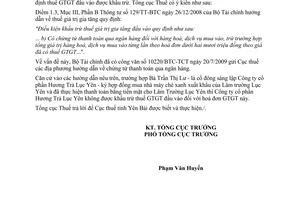 Công văn 943/TCT-KK  khấu trừ thuế giá trị gia tăng đầu vào