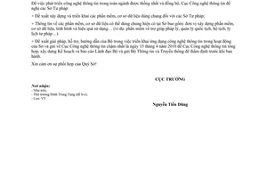 Công văn 57/CNTT-VP xây dựng dự thảo Kế hoạch ứng dụng công nghệ thông tin trong hoạt động Bộ, ngành giai đoạn 2011-2015