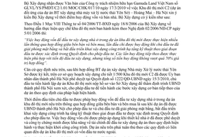 Công văn 03/BXD-PTĐT Khu đô thị mới C2, Hoàng Mai, Hà Nội xin ý kiến Bộ Xây dựng thời điểm huy động vốn bán nhà