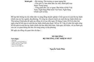 Công văn 136/CCTTHC công bố kết quả tự rà soát thủ tục hành chính  bộ, ngành, địa phương