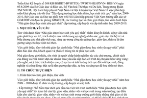 Công văn 1680/BGDĐT-NGCBQLGD giới thiệu, tôn vinh danh hiệu Nhà giáo được học sinh yêu quý nhất