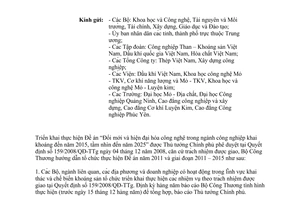 Công văn 2099/BCT-KHCN hướng dẫn đề xuất nhiệm vụ năm 2011 giai đoạn 2011-2015 Đề án Đổi mới  hiện đại hóa công nghệ