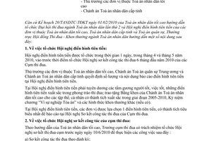 Công văn 24/2010/TANDTC-TĐKT hướng dẫn Kế hoạch tổ chức Đại hội thi đua điển hình tiên tiến