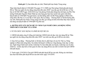 Công văn 664/LĐTBXH-TCDN hướng dẫn xây dựng kế hoạch triển khai Đề án Đào tạo nghề cho lao động nông thôn đến năm 2020