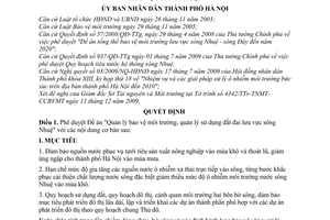 Quyết định 1569/QĐ-UBND  phê duyệt Đề án Quản lý bảo vệ môi trường, quản lý sử dụng đất đai lưu vực sông Nhuệ