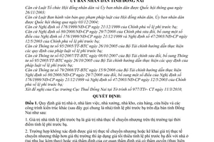 Quyết định 23/2010/QĐ-UBND giá trị nhà tính lệ phí trước bạ trên địa bàn tỉnh Đồng Nai