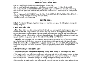 Quyết định 445/QĐ-TTg phê duyệt Kế hoạch thực hiện Công ước Liên hợp quốc chống tham nhũng