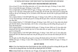 Quyết định 24/2010/QĐ-UBND Quy chế đấu giá quyền sử dụng đất để giao đất có thu tiền sử dụng đất hoặc cho thuê đất