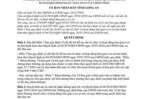 Quyết định 14/2010/QĐ-UBND sửa đổi Quyết định số 04/2010/QĐ-UBND bản Quy định chế độ chi hỗ trợ cho tổ chức và hoạt động hòa giải ở cơ sở kèm