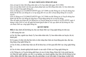 Quyết định 09/2010/QĐ-UBND chế độ thông tin, báo cáo lĩnh vực Công nghệ thông tin