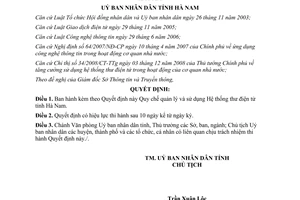 Quyết định 08/2010/QĐ-UBND Quy chế quản lý và sử dụng Hệ thống thư điện tử Hà Nam
