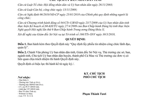 Quyết định 536/QĐ-UBND 2010 Quy định lấy phiếu tín nhiệm công chức lãnh đạo quản lý Cà Mau