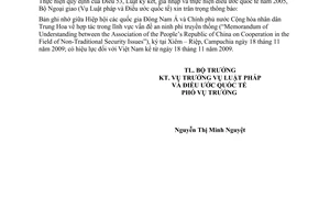 Thông báo 03/2010/TB-LPQT ngày điều ước quốc tế nhiều bên có hiệu lực