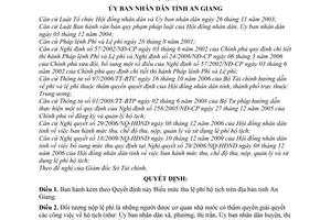 Quyết định 20/2010/QĐ-UBND mức thu, chế độ thu, nộp, quản lý sử dụng lệ phí hộ tịch tỉnh An Giang