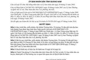 Quyết định 07/2010/QĐ-UBND bầu bãi nhiệm tổ trưởng tổ dân phố Quảng Nam
