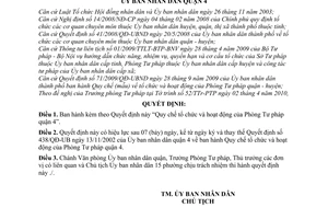 Quyết định 03/2010/QĐ-UBND Quy chế tổ chức hoạt động Phòng Tư pháp