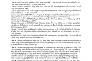 Thông tư 12/2010/TT-NHNN hướng dẫn Tổ chức tín dụng cho vay bằng đồng Việt Nam khách hàng theo lãi suất thỏa thuận