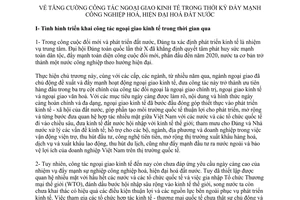 Chỉ thị 41-CT/TW 2010 công tác ngoại giao kinh tế thời kỳ công nghiệp hóa hiện đại hóa đất nước